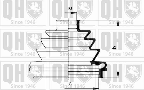 Quinton Hazell QJB215 - Пыльник, приводной вал www.autospares.lv