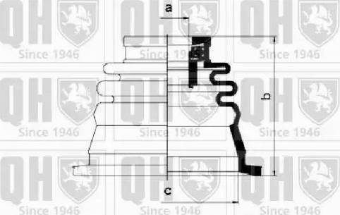 Quinton Hazell QJB232 - Пыльник, приводной вал www.autospares.lv