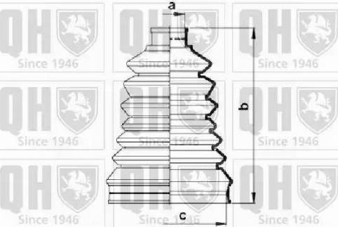 Quinton Hazell QJB2750 - Пыльник, приводной вал www.autospares.lv