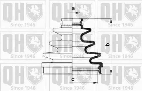 Quinton Hazell QJB771 - Пыльник, приводной вал www.autospares.lv