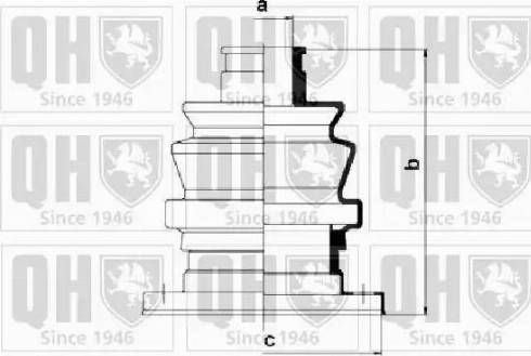 Quinton Hazell QJB777 - Пыльник, приводной вал www.autospares.lv