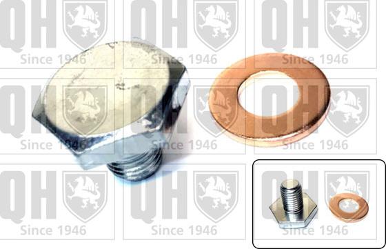 Quinton Hazell QOC1002 - Резьбовая пробка, масляный поддон www.autospares.lv