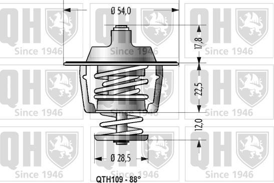 Quinton Hazell QTH109 - Termostats, Dzesēšanas šķidrums www.autospares.lv