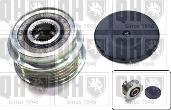 Quinton Hazell QTR100 - Pulley, alternator, freewheel clutch www.autospares.lv