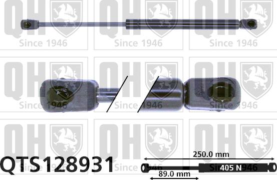 Quinton Hazell QTS128931 - Gāzes atspere, Bagāžas / Kravas nodalījuma vāks www.autospares.lv