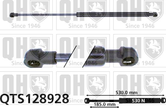 Quinton Hazell QTS128928 - Газовая пружина, упор www.autospares.lv