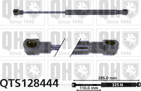 Quinton Hazell QTS128444 - Gāzes atspere, Bagāžas / Kravas nodalījuma vāks www.autospares.lv