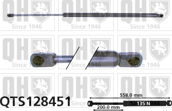 Quinton Hazell QTS128451 - Gāzes atspere, Bagāžas / Kravas nodalījuma vāks www.autospares.lv