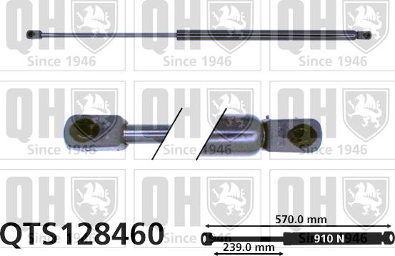 Quinton Hazell QTS128460 - Gāzes atspere, Bagāžas / Kravas nodalījuma vāks www.autospares.lv