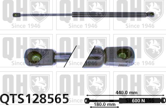 Quinton Hazell QTS128565 - Gāzes atspere, Bagāžas / Kravas nodalījuma vāks www.autospares.lv