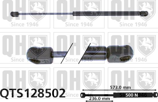 Quinton Hazell QTS128502 - Gāzes atspere, Bagāžas / Kravas nodalījuma vāks www.autospares.lv