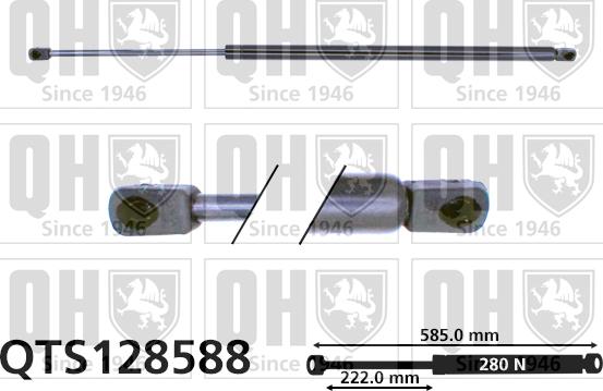 Quinton Hazell QTS128588 - Gāzes atspere, Bagāžas / Kravas nodalījuma vāks www.autospares.lv