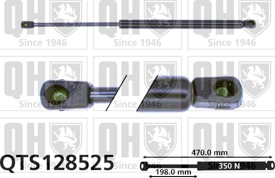 Quinton Hazell QTS128525 - Gāzes atspere, Bagāžas / Kravas nodalījuma vāks www.autospares.lv