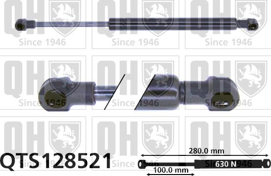 Quinton Hazell QTS128521 - Gāzes atspere, Bagāžas / Kravas nodalījuma vāks www.autospares.lv