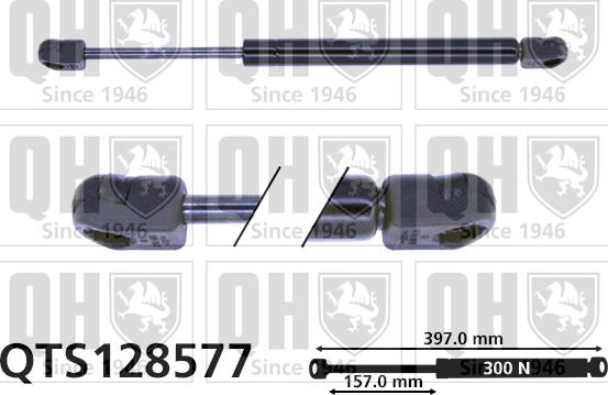 Quinton Hazell QTS128577 - Gāzes atspere, Motora pārsegs www.autospares.lv