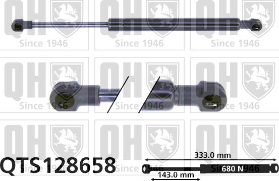 Quinton Hazell QTS128658 - Газовая пружина, капот www.autospares.lv