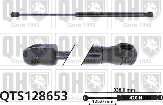 Quinton Hazell QTS128653 - Gāzes atspere, Motora pārsegs www.autospares.lv