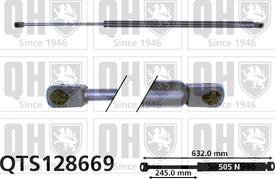 Quinton Hazell QTS128669 - Gāzes atspere, Bagāžas / Kravas nodalījuma vāks www.autospares.lv