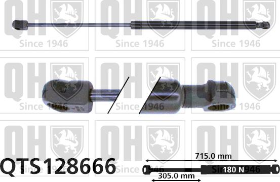 Quinton Hazell QTS128666 - Gāzes atspere, Motora pārsegs www.autospares.lv