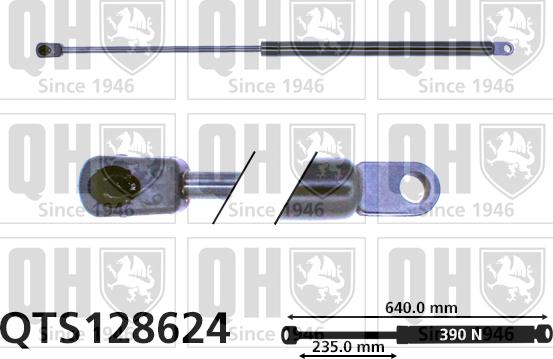 Quinton Hazell QTS128624 - Gas Spring, boot, cargo area www.autospares.lv