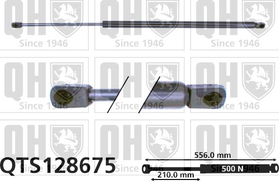 Quinton Hazell QTS128675 - Gāzes atspere, Bagāžas / Kravas nodalījuma vāks www.autospares.lv