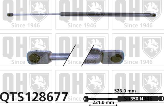 Quinton Hazell QTS128677 - Gāzes atspere, Bagāžas / Kravas nodalījuma vāks www.autospares.lv