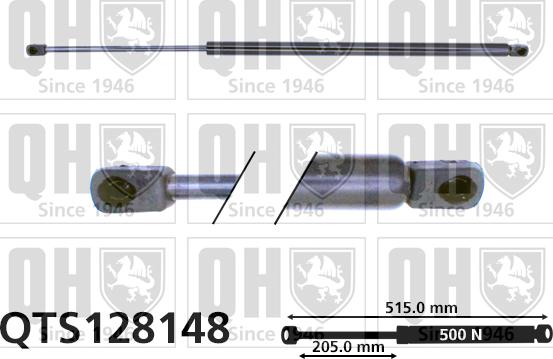 Quinton Hazell QTS128148 - Gāzes atspere, Bagāžas / Kravas nodalījuma vāks www.autospares.lv