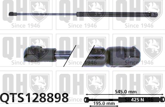 Quinton Hazell QTS128898 - Gāzes atspere, Bagāžas / Kravas nodalījuma vāks www.autospares.lv