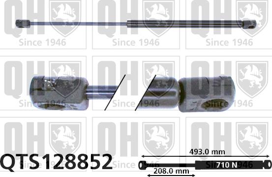 Quinton Hazell QTS128852 - Gāzes atspere, Bagāžas / Kravas nodalījuma vāks www.autospares.lv