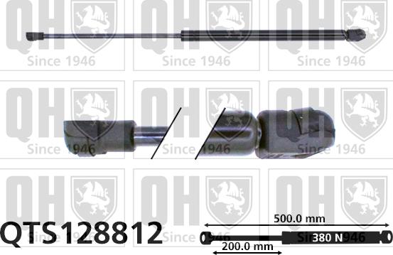 Quinton Hazell QTS128812 - Gāzes atspere, Bagāžas / Kravas nodalījuma vāks www.autospares.lv