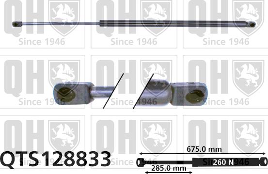 Quinton Hazell QTS128833 - Gāzes atspere, Motora pārsegs www.autospares.lv