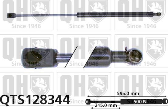 Quinton Hazell QTS128344 - Gāzes atspere, Bagāžas / Kravas nodalījuma vāks www.autospares.lv