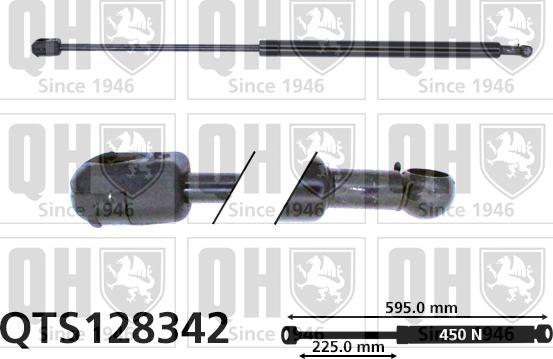 Quinton Hazell QTS128342 - Gāzes atspere, Bagāžas / Kravas nodalījuma vāks www.autospares.lv