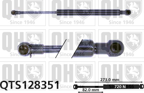 Quinton Hazell QTS128351 - Gāzes atspere, Bagāžas / Kravas nodalījuma vāks www.autospares.lv