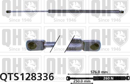 Quinton Hazell QTS128336 - Gāzes atspere, Bagāžas / Kravas nodalījuma vāks www.autospares.lv