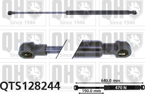 Quinton Hazell QTS128244 - Gāzes atspere, Bagāžas / Kravas nodalījuma vāks www.autospares.lv