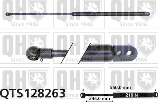 Quinton Hazell QTS128263 - Gāzes atspere, Bagāžas / Kravas nodalījuma vāks www.autospares.lv