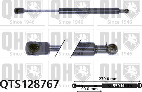 Quinton Hazell QTS128767 - Gāzes atspere, Bagāžas / Kravas nodalījuma vāks www.autospares.lv