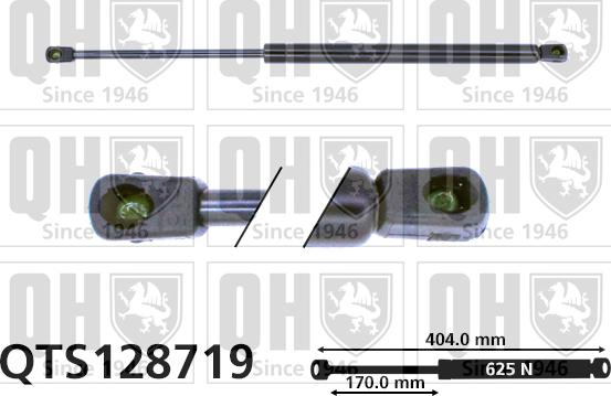 Quinton Hazell QTS128719 - Gāzes atspere, Bagāžas / Kravas nodalījuma vāks www.autospares.lv