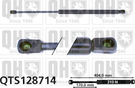 Quinton Hazell QTS128714 - Gāzes atspere, Bagāžas / Kravas nodalījuma vāks www.autospares.lv