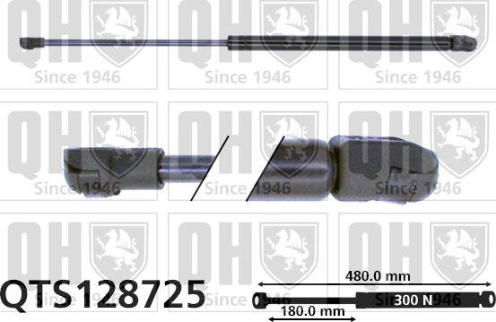 Quinton Hazell QTS128725 - Gāzes atspere, Motora pārsegs www.autospares.lv