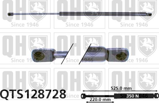 Quinton Hazell QTS128728 - Gāzes atspere, Bagāžas / Kravas nodalījuma vāks www.autospares.lv