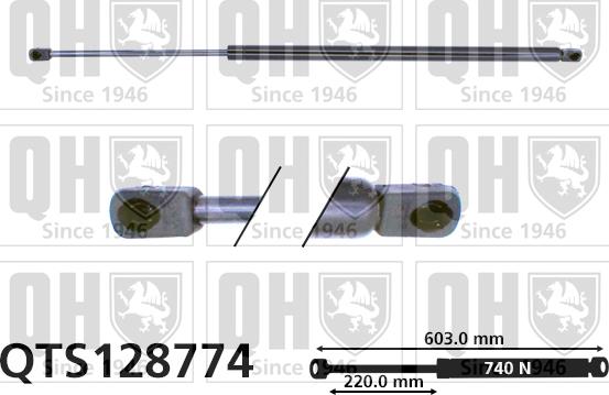 Quinton Hazell QTS128774 - Gāzes atspere, Bagāžas / Kravas nodalījuma vāks www.autospares.lv