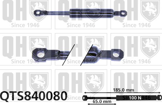 Quinton Hazell QTS840080 - Gāzes atspere, Atbīdāmais galds www.autospares.lv