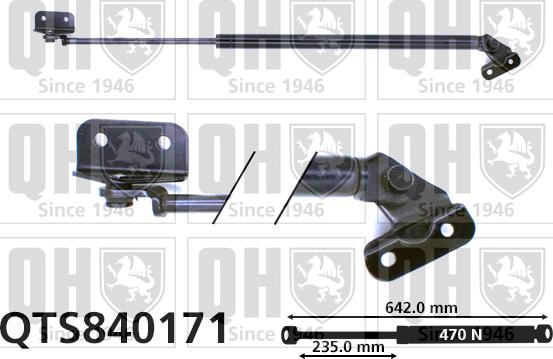 Quinton Hazell QTS840171 - Gāzes atspere, Bagāžas / Kravas nodalījuma vāks www.autospares.lv