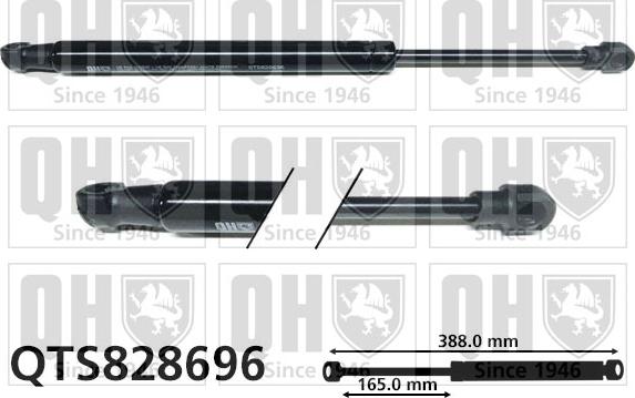 Quinton Hazell QTS828696 - Gas Spring, boot, cargo area www.autospares.lv