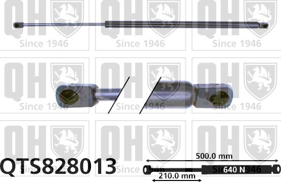 Quinton Hazell QTS828013 - Gāzes atspere, Bagāžas / Kravas nodalījuma vāks www.autospares.lv