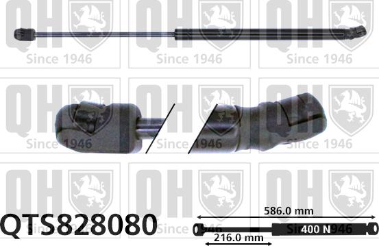 Quinton Hazell QTS828080 - Gāzes atspere, Bagāžas / Kravas nodalījuma vāks www.autospares.lv