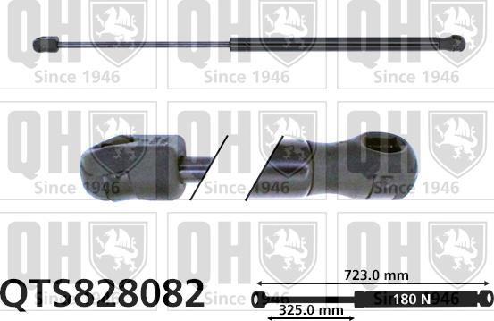 Quinton Hazell QTS828082 - Gāzes atspere, Motora pārsegs www.autospares.lv