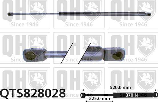 Quinton Hazell QTS828028 - Gāzes atspere, Bagāžas / Kravas nodalījuma vāks www.autospares.lv